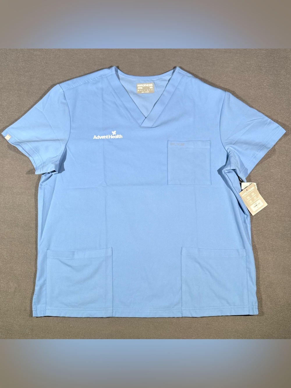 NWT AdventHealth Light Blue Scrub Top Women’s Size XL